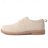 abordables Semi-formel-chaussures à lacets en daim marron clair pour hommes – chaussures décontractées confortables pour un usage quotidien et des occasions décontractées élégantes