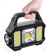 abordables Lampes de travail-1 lampe de poche portative COB haute luminosité pour l&#039;extérieur, projecteur multifonctionnel pour camping solaire, utilisation en extérieur