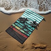 Недорогие наборы пляжных полотенец-Пляжное полотенце для солнца и пляжа, превосходное качество, ультрамягкое, впитывающее, легкое, прочное, быстросохнущее, яркий дизайн, идеально подходит для пляжа, бассейна, загара, путешествий, летний аксессуар, удобный и стильный