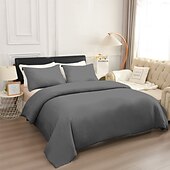 cheap Duvet Cover Sets-Duvet Cover Queen Size 3 Piece Queen Duvet Cover Set, Soft Double Brushed Queen Size Duvet Covers with Zipper Closure, 1 Duvet Cover and 2 Pillow Shams