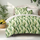 baratos 100% algodão-Conjunto de capa de edredom 100% algodão conjunto de edredom com padrão geométrico, conjuntos de cama com capa de edredom boho impressa com fronha envelope, decoração de quarto capa de edredom king