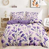 economico 100% cotone-set copripiumino floreale set di modelli di piante tropicali in cotone morbido set di biancheria da letto di lusso in 3 pezzi regalo per la festa della mamma decorazioni per la casa copripiumino matrimoniale king size queen size