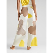  Női Egyenes Teljes hossz Szatén Zseb Mikroelasztikus Nadrágok Alkalmi / Napi Hétvége Fehér Nyár S M L