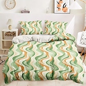 baratos 100% algodão-Conjunto de capa de edredom 100% algodão conjunto de edredom com padrão geométrico, conjuntos de cama com capa de edredom boho impressa com fronha envelope, decoração de quarto capa de edredom king