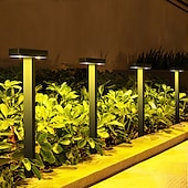 ieftine Lumini de Craciun-2/4 buc lumină solară pentru alee, lumină de grădină exterioară, iluminare automată impermeabilă, la întuneric, casă, grădină, gazon, Crăciun, Halloween, decorațiuni, lumină solară de sol