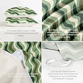 baratos 100% algodão-Conjunto de capa de edredom 100% algodão conjunto de edredom com padrão geométrico, conjuntos de cama com capa de edredom boho impressa com fronha envelope, decoração de quarto capa de edredom king