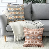 abordables Style Vintage-Housse de coussin décoratif vintage sud-ouest 1PC coussin carré en doux pour canapé housse de coussin pour chambre salon chaise