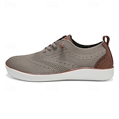 cheap Men&#039;s Sneakers-Men&#039;s Lightweight Barefoot Shoes Knit Sneakers - Breathable Casual Shoes with Lace-Up Design for Walking, Travel and Daily Wear
