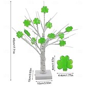 cheap Decorative Lights-St. Patrick&#039;s Day Clover Decorative Night Light 45CM 13 LEDs  - USB/Battery Dual Powered with 8-Function Remote Control for Indoor Party Atmosphere Decoration 1pc