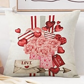 Wedding Heart Gnomes Decorative Toss Pillows Cover 1PC Soft Square Cushion Case Pillowcase for Bedroom Livingroom Sofa Couch Chair 48