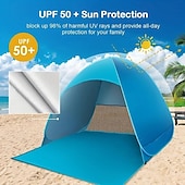 cheap Tents-Automatic Instant Up Beach Tent Lightweight Outdoor Beach Shade Sun Shelter with Carry Bag