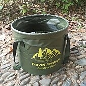 abordables Accesorios para acampar-Cubo de agua plegable para exteriores, gran capacidad, bolsa de almacenamiento portátil para acampar, cubo de remojo multifuncional para viajes, cubo de pesca