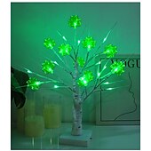 cheap Decorative Lights-St. Patrick&#039;s Day Clover Decorative Night Light 45CM 13 LEDs  - USB/Battery Dual Powered with 8-Function Remote Control for Indoor Party Atmosphere Decoration 1pc