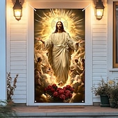 halpa Garaasi- ja ovibannerit-Oven Koristeet Oven Peitot Jeesus Oven Gobeliini Oven Verho Koristus Tausta Sisä-/Ulko-oven Banneri Etuovelle Maalaistalon