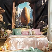 olcso Ünnepi faliszőnyegek-Függő Gobelin Trippy Tojások Faliművészet Nagy Gobelin Freskó Dekoráció Fénykép Háttér Takaró Függöny Otthon A Hálószobában Nappali Dekoráció