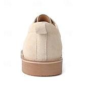 abordables Semi-formel-chaussures à lacets en daim marron clair pour hommes – chaussures décontractées confortables pour un usage quotidien et des occasions décontractées élégantes