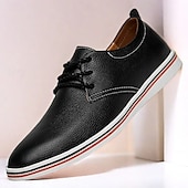 cheap Semi-Formal-Men&#039;s Casual Lace-Up Shoes – Vibrant Faux Leather Upper, Lightweight Design, Non-Slip Sole, Perfect for Everyday Wear and Summer Outings
