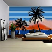 Χαμηλού Κόστους Ταπισερί Ωκεανικής Παραλίας-Καλοκαιρινές Φοινικιές Κρεμαστή Ταπισερί Τέχνης Τοίχου Μεγάλη Ταπισερί Μωσαϊκό Διακόσμηση Φωτογραφίας Φόντο Κουβέρτα Κουρτίνα Σπίτι Υπνοδωμάτιο Σαλονάκι Διακόσμηση