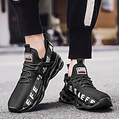 economico Scarpe da Corsa per Uomini-Per uomo Sneakers Tessitura Volante Confortevole Antiscivolo Mocassino Nero Bianco Giallo