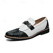 levne Poloformální-pánské hnědé mokasíny z umělého semiše se pštrosím vzorem – stylové slip-on boty pro formální i běžné příležitosti