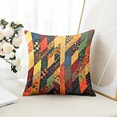 baratos Estilo Vintage-Capa de Almofadas Decorativas Floral 1PC Capa quadrada macia para Sofá Quarto Sala de Estar