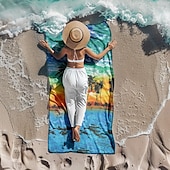 baratos conjuntos de toalhas de praia-toalha de praia de sol e praia de qualidade premium ultramacia absorvente leve durável secagem rápida design vibrante perfeito para praia piscina banhos de sol viagem acessório de verão confortável e elegante
