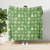 abordables Couvertures et plaids-Coffret cadeau de Noël couverture scandinave super douce, couvertures fantaisie en flanelle, chaudes, imprimées en 3D, cadeaux toutes saisons, décoration de Noël pour la maison, grande couverture