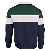  Per uomo A righe Polo da rugby Manica Lunga Magliette polo Camicie con Colletto Casual All'aperto Athleisure Stampa 3D Primavera Autunno Inverno Verde