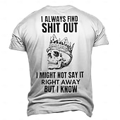 voordelige Halloween T-shirts-Voor heren Doodskoppen T-shirt Korte mouw T-shirt 3D-afdrukken Strakke ronde hals Overhemd Gotisch Straat Donkere partij Wit Groen Donkergrijs Zomer Lente Kleding S M L XL XXL XXXL