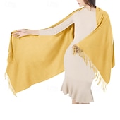 baratos envoltórios de convidados de casamento-xale de pashmina macio e sedoso envolve lenço de cores sólidas para vestidos de noite de casamento