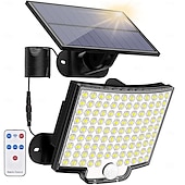 cheap Outdoor Wall Lights-Outdoor Solar Solar Flood Lights Wall Light 106 LED Beads Motion Sensor Remote Control Safe IP65 Waterproof Balcony Courtyard Garden Garage Lighting 1pc