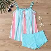 economico Surfing Tankinis &amp; Bikinis-Per donna Tankini Costume da bagno a due pezzi Costumi da bagno Costumi da bagno Nero Blu Traspirante Asciugatura rapida Leggero Senza maniche - Nuoto Surf Spiaggia Estate Primavera Plus Size