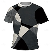 billiga Pojkens 3D Vision &amp; Geometri-Pojkar 3D Grafisk T-shirt Kortärmad Sommar Vår Mode Grundläggande Barn 4-12 år Rund hals Utomhus Ledigt Dagligen Normal