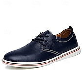 cheap Semi-Formal-Men&#039;s Casual Lace-Up Shoes – Vibrant Faux Leather Upper, Lightweight Design, Non-Slip Sole, Perfect for Everyday Wear and Summer Outings