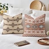 abordables Style Vintage-Housse de coussin décoratif vintage sud-ouest 1PC coussin carré en doux pour canapé housse de coussin pour chambre salon chaise