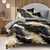 economico 100% cotone-Set copripiumino in cotone 100% set modello in marmo set copripiumino set biancheria da letto morbido set biancheria da letto di lusso 2/3 pezzi decorazioni per la casa regalo copripiumino re regina