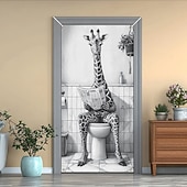 cheap Garage &amp; Door Banners-Door Decorations Door Covers Funny Animals Door Tapestry Door Curtain Decoration Backdrop Indoor/Outdoor Door Banner for Front Door Farmhouse
