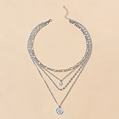 olcso kiegészítők-Nyaklánc medálok Króm Női Elegáns Klasszikus Nyakláncok Kompatibilitás Napi