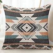 abordables Style Vintage-Housse de coussin décoratif vintage sud-ouest 1PC coussin carré en doux pour canapé housse de coussin pour chambre salon chaise