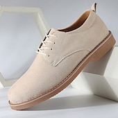 abordables Semi-formel-chaussures à lacets en daim marron clair pour hommes – chaussures décontractées confortables pour un usage quotidien et des occasions décontractées élégantes