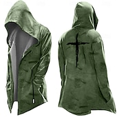 cheap Men&#039;s Lace Up Hoodie-Men&#039;s Knights Templar Graphic Prints Hoodie Hoodies Sweatshirt Hoodie Long Sleeve Hooded Sweatshirt Hooded Streetwear 3D Print Sports &amp; Outdoor Daily Going out Black Yellow Pocket Print Fall &amp; Winter