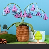 お買い得  Acessórios para festa-かぎ針編みの花束キット、初心者向けの花のかぎ針編みキット、大人向けのかぎ針編みキット、ステップバイステップのビデオと糸のツール付き、誕生日や母の日のギフトに最適な初心者向けのかぎ針編みの花キット