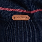 preiswerte Herren Elite Hoodies &amp; Sweatshirts-Herren Pullover Gerippt Stricken Normale Oberteile Farbblock Gestreift Rundhalsausschnitt Strickware Täglich Outdoor Urlaub Bekleidung Frühling Herbst Wein Marineblau S M L