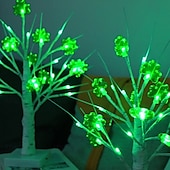 cheap Decorative Lights-St. Patrick&#039;s Day Clover Decorative Night Light 45CM 13 LEDs  - USB/Battery Dual Powered with 8-Function Remote Control for Indoor Party Atmosphere Decoration 1pc