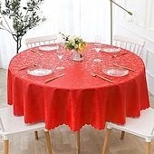abordables Nappes-nappe ronde nappe en vinyle essuyable nappe de printemps toile cirée ferme pique-nique en plein air couverture de table en tissu pour salle à manger de mariage