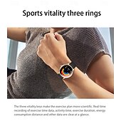 abordables Relojes inteligentes-696 QS36 Reloj inteligente 1.43 pulgada Smartwatch Reloj elegante Bluetooth ECG + PPG Podómetro Recordatorio de Llamadas Compatible con Android iOS Mujer Hombre Impermeable Control de Medios