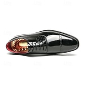 cheap Formal-Men&#039;s Dress Shoes PU Leather Breathable Comfortable Slip Resistant Lace-up Black Gold Fall Winter