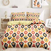 cheap 100% Cotton-Geometric Pattern Duvet Cover Set Set Soft 3-Piece Luxury Cotton Bedding Set Home Decor Gift Twin Full King Queen Size Duvet Cover