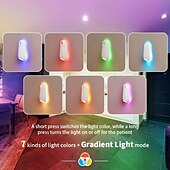 billige sensor nattlys-led smart bevegelsessensor nattlys 8 farger usb oppladbart toalettsetelys for hjemme soverom gang wc belysning dekorasjon 1/2 stk