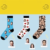 cheap Father’s Day-Personalized Custom Face Socks Custom Best Gift for Dad, Photo Crew Socks for Couple, Wedding, Birthday, Christmas, Pet Lovers, Family, Anniversary